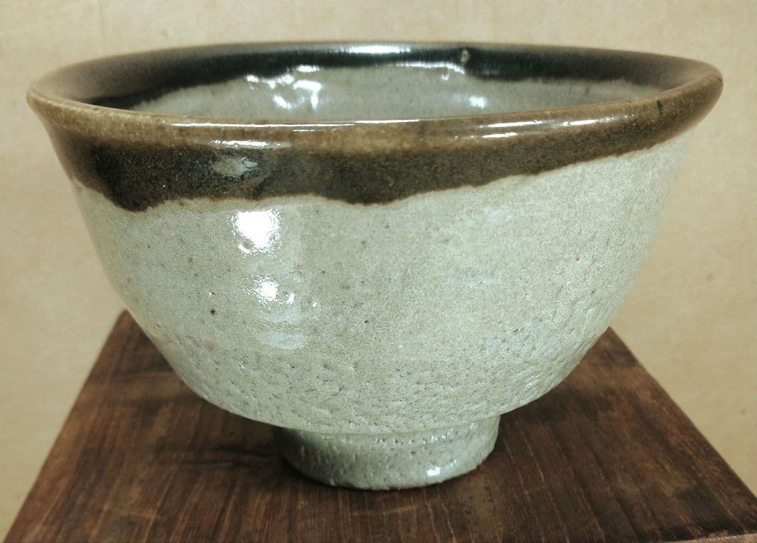 【本物保証】濱田庄司(浜田庄司) 縁黒茶碗 初窯 共箱 無傷 人間国宝 益子焼