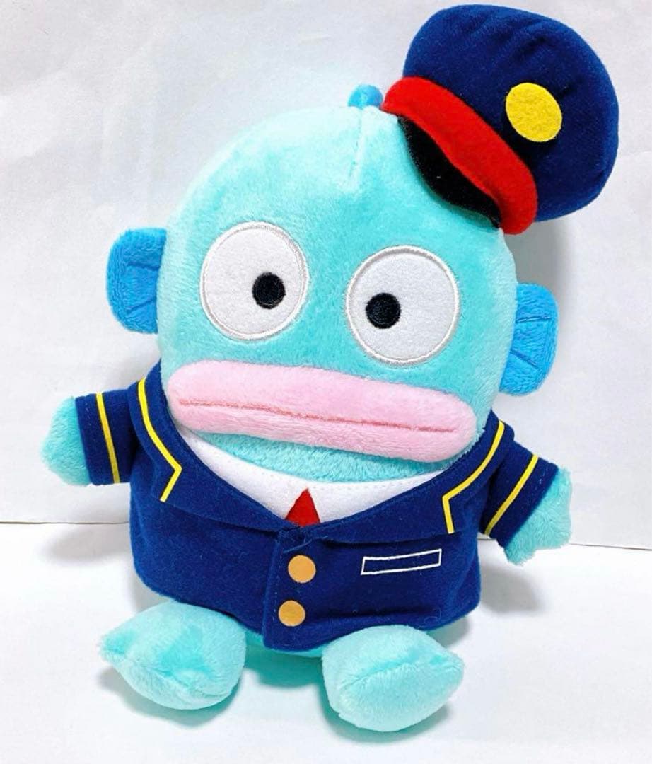 希少 サンリオ ハンギョドン 東京駅 限定 車掌 ぬいぐるみ 制服 マスコット
