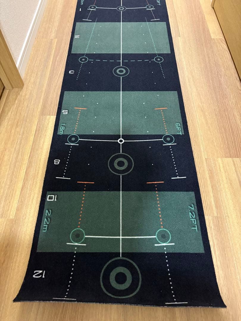 【美品】WELLPUTT パッティングマット　ゴルフ　パター　練習　3メートル