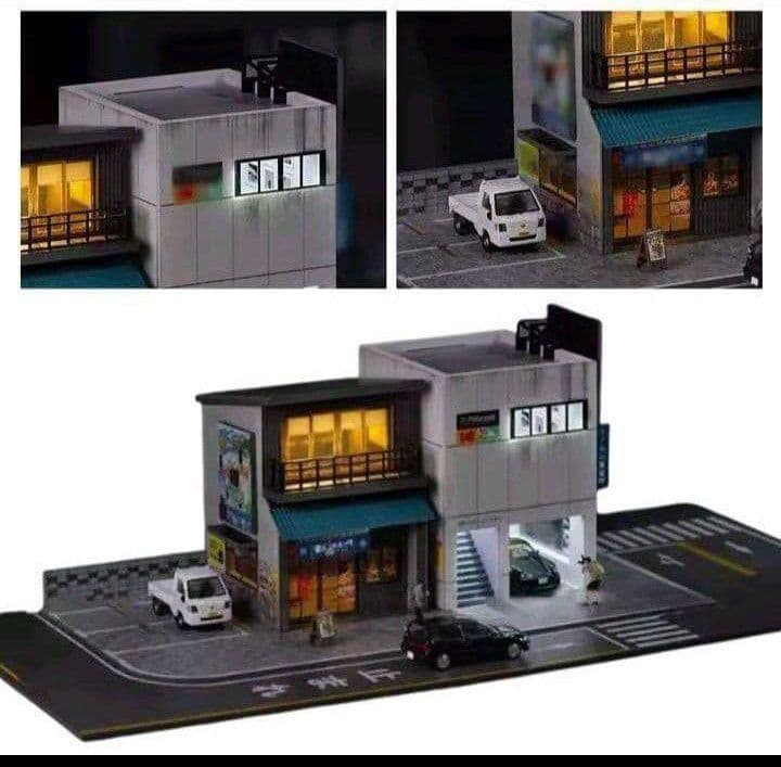 ■1/64【日本の居酒屋➕フォトショップガレージ】新品セット販売/LED照明付