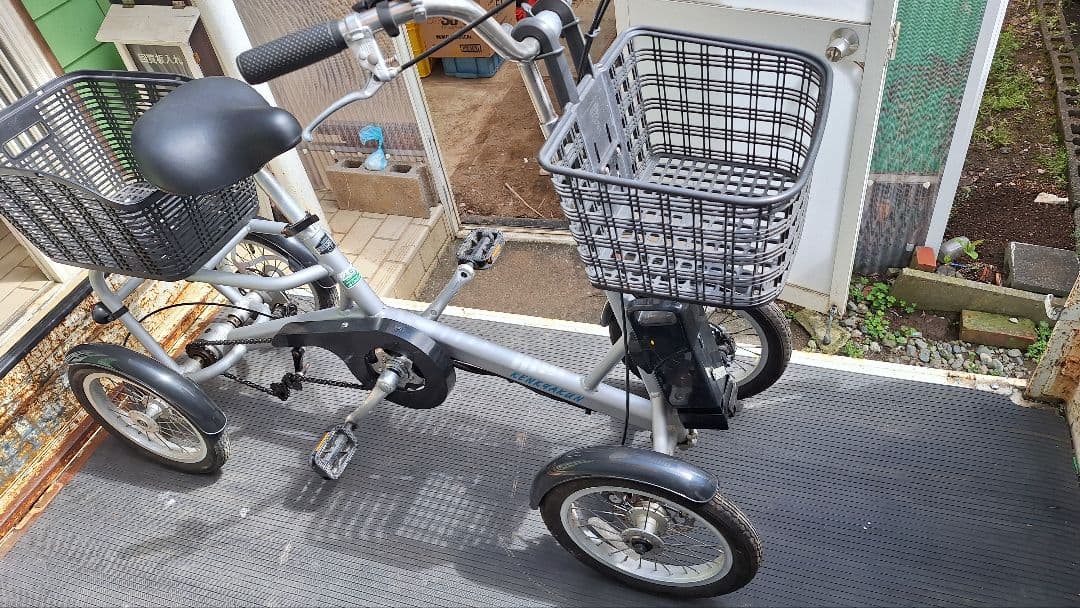 協栄製作所けんきゃくん　 電動アシスト自転車 4輪 バスケット付き