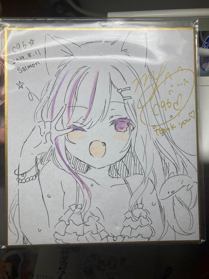 イラストレーター まふゆ 直筆色紙 サイン入り