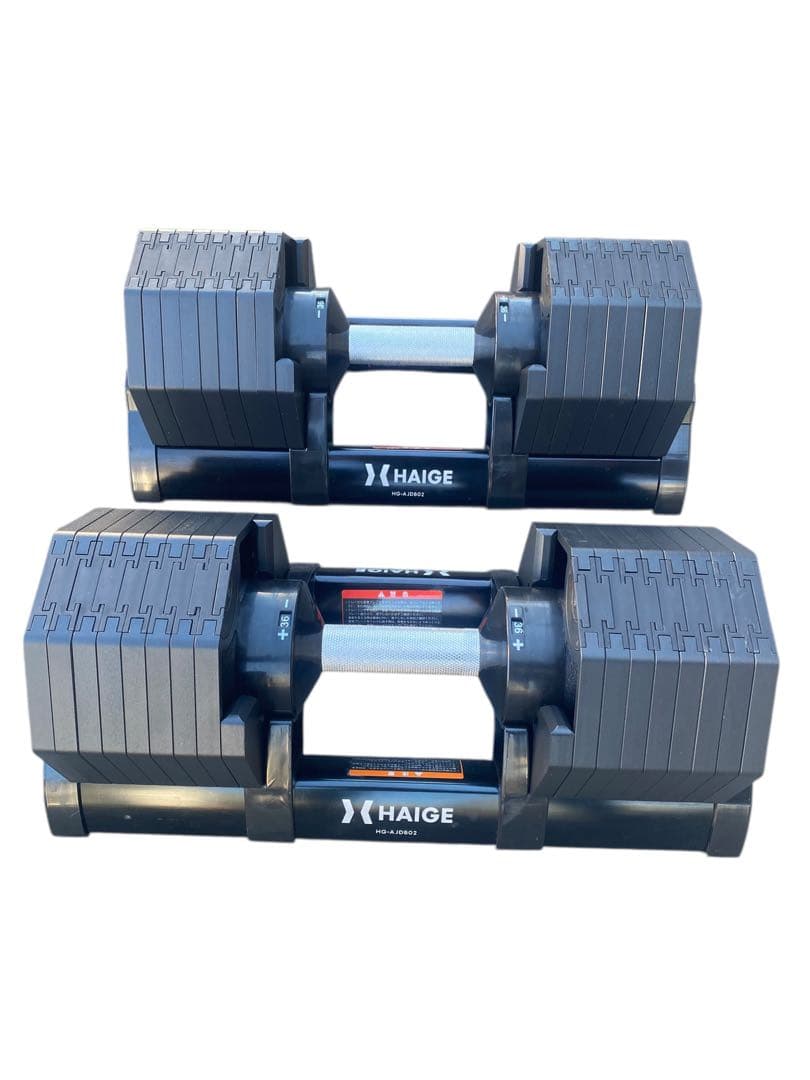 【良品72キロ】HAIGE ハイガー 可変式ダンベル 36kg×2 1/2梱包①