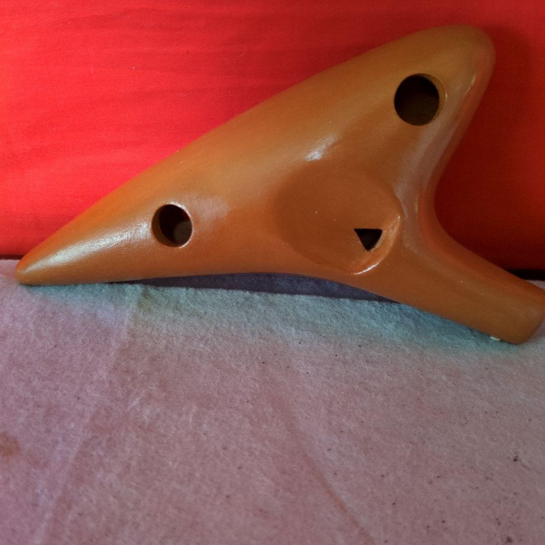 Tiamo オカリナ ブラウン 陶器製★ケース付き