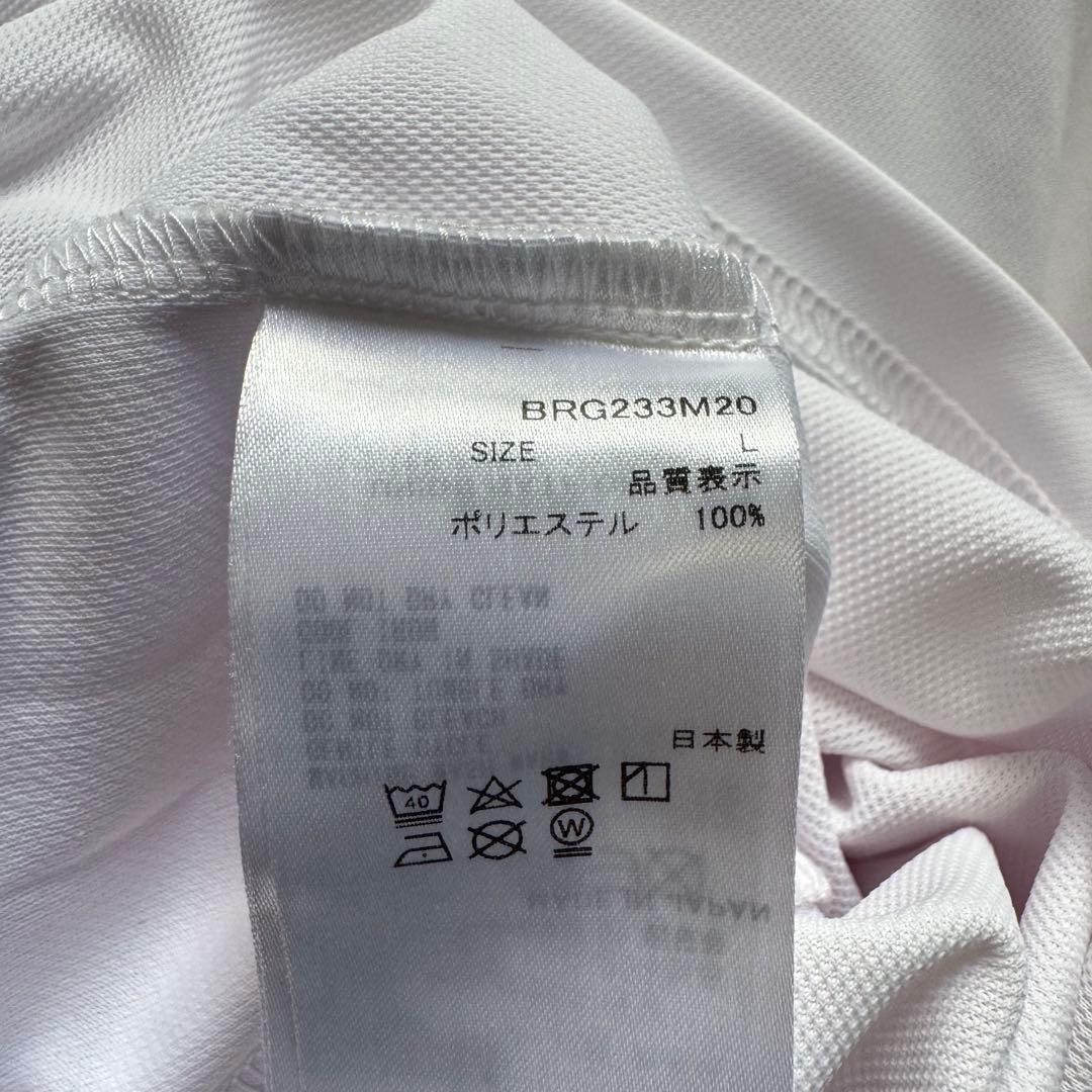 ブリーフィング モックネックシャツ 白