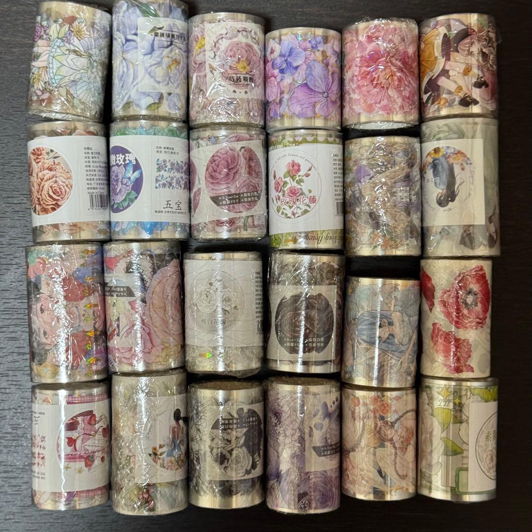 海外マステPETテープ64個未使用品まとめ売り60サイズ