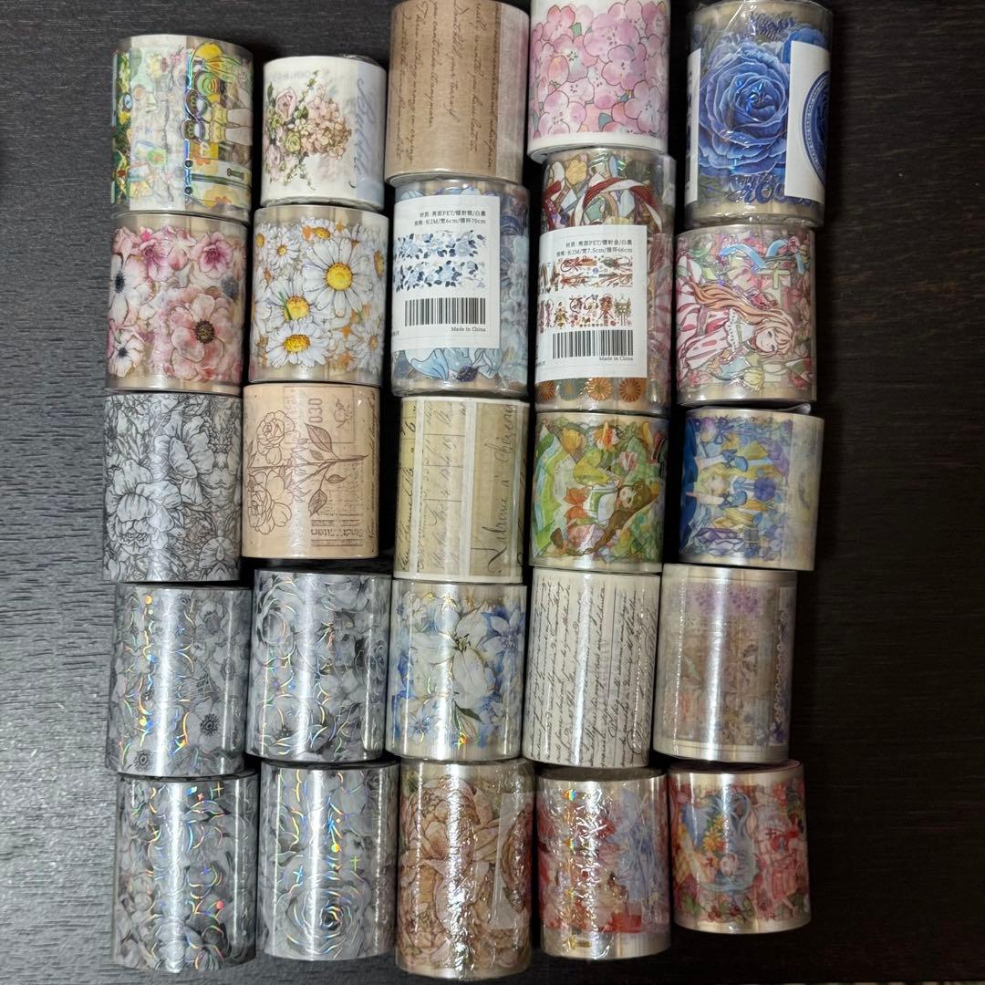 海外マステPETテープ64個未使用品まとめ売り60サイズ