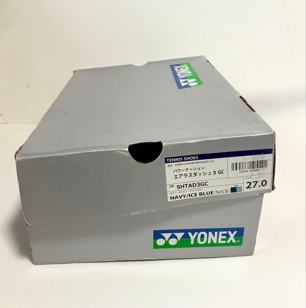 タグ付き新品YONEX パワークッションエアラスダッシュ3GCテニスシューズ27