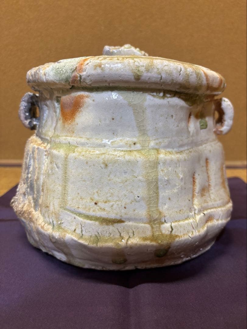 寺垣外窯　杉本貞光　伊賀　水指　「清泉」　東隆真　箱書　信楽焼　茶道具