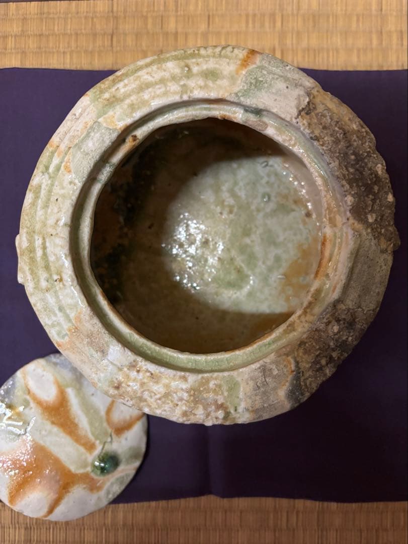 寺垣外窯　杉本貞光　伊賀　水指　「清泉」　東隆真　箱書　信楽焼　茶道具