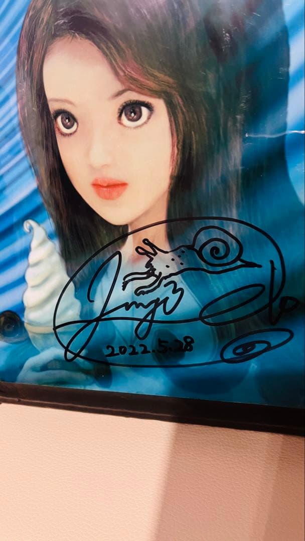 伊藤潤二 うずまき 富江 直筆サイン付き 絵画