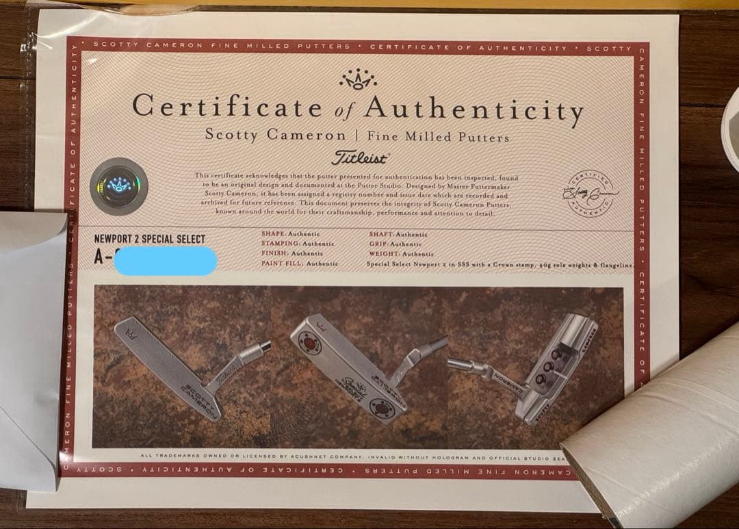 スコッティキャメロン カスタムショップ スペシャルセレクトニューポート2 パター