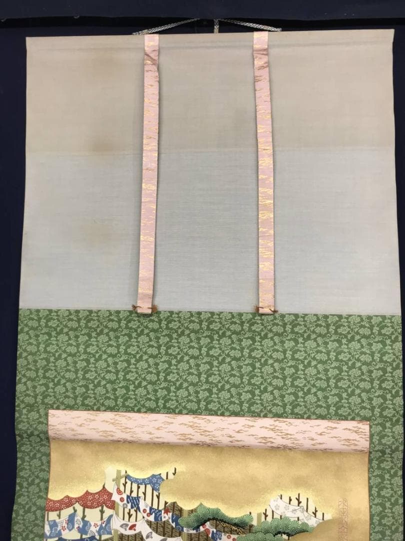 【複製】作者不詳/染織の図/染織工芸品/人物図/掛軸/名家伝来/AC-413