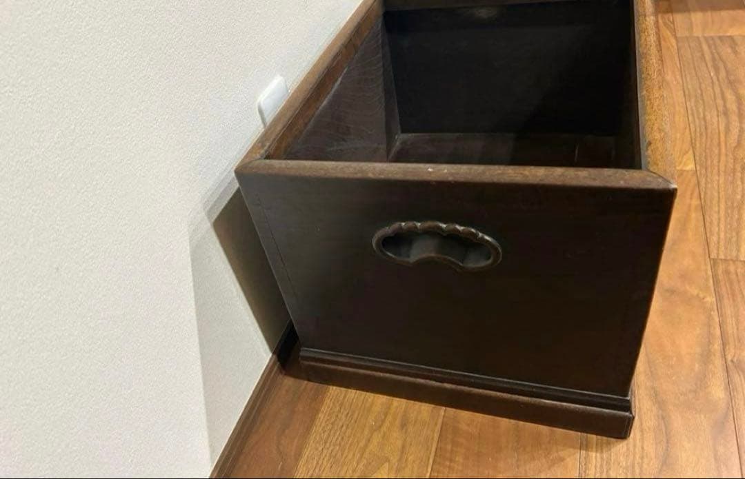 木製火鉢 引き出し付き 中型