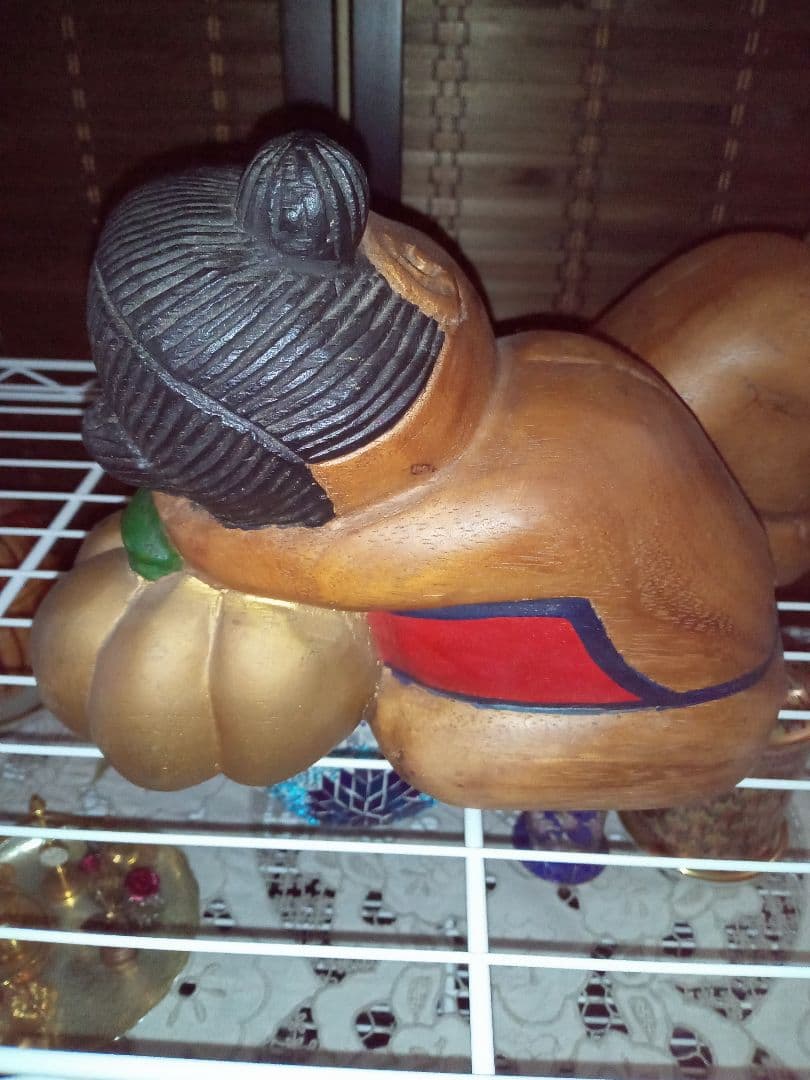 ヴィンテージ　タイThailand手彫り木人形　2体セット売り