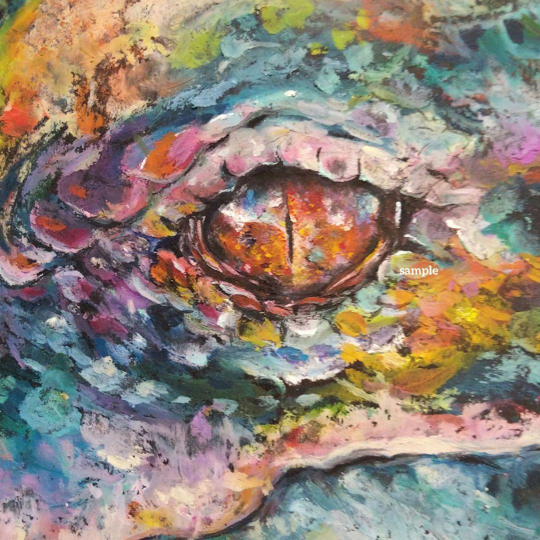 ワニ 鰐 爬虫類 エキゾチックアニマル 現代アート 原画 アート 絵画 画家