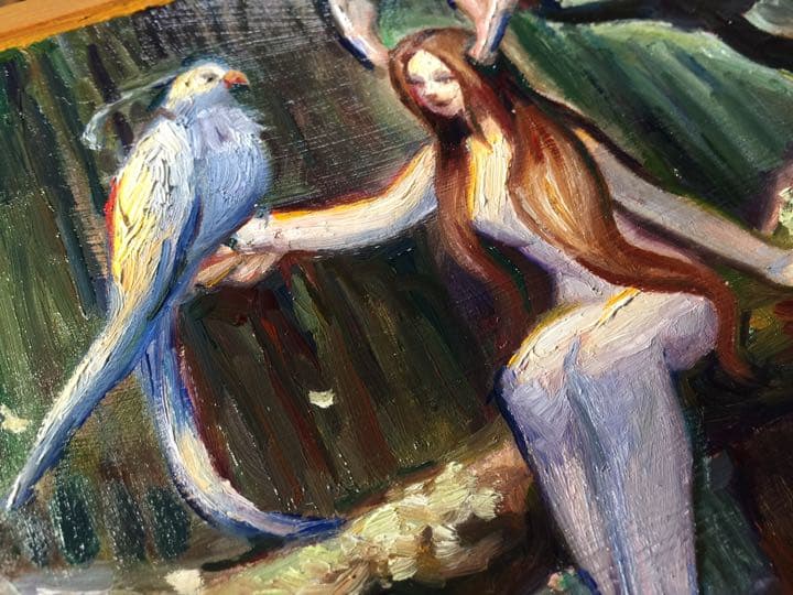 Forest princess 油絵 絵画 原画 手描き 油彩画