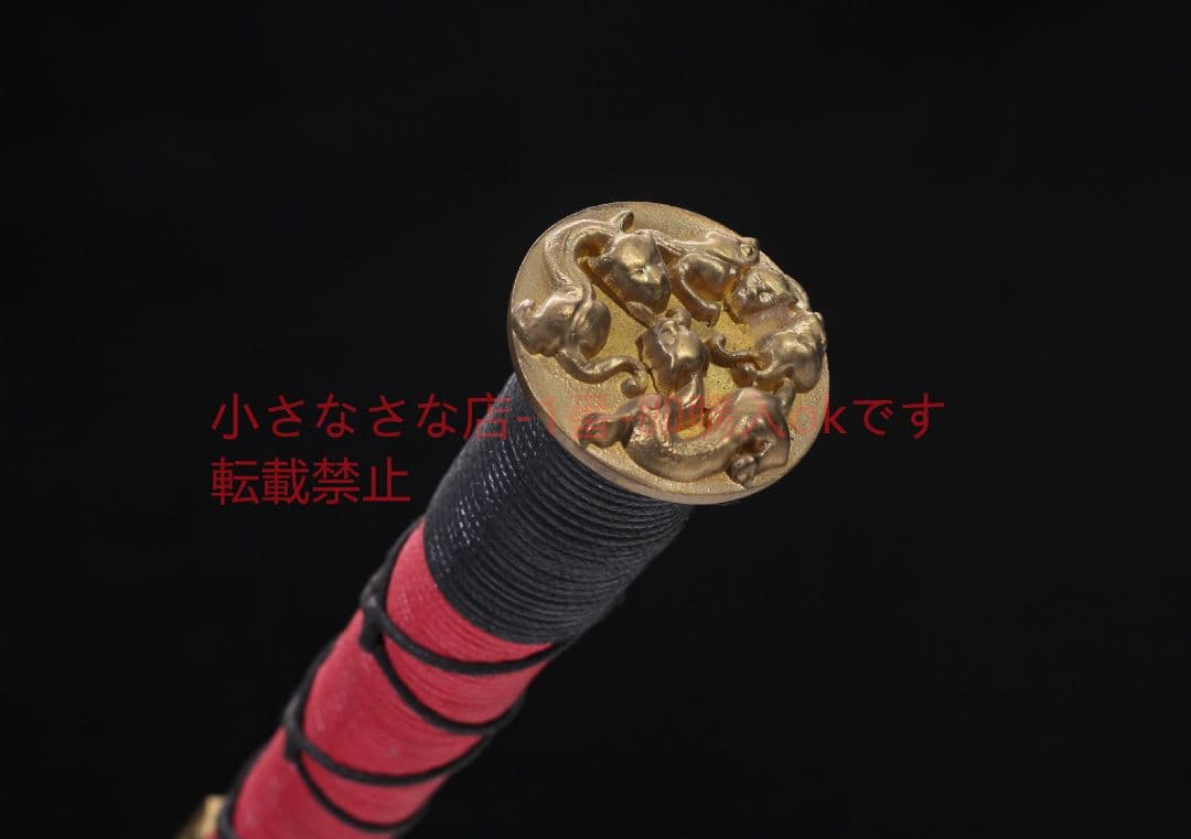 古典的な銅装漢剣模様鋼が赤くなる 古兵器 武具 刀装具 日本刀 模造刀 居合刀