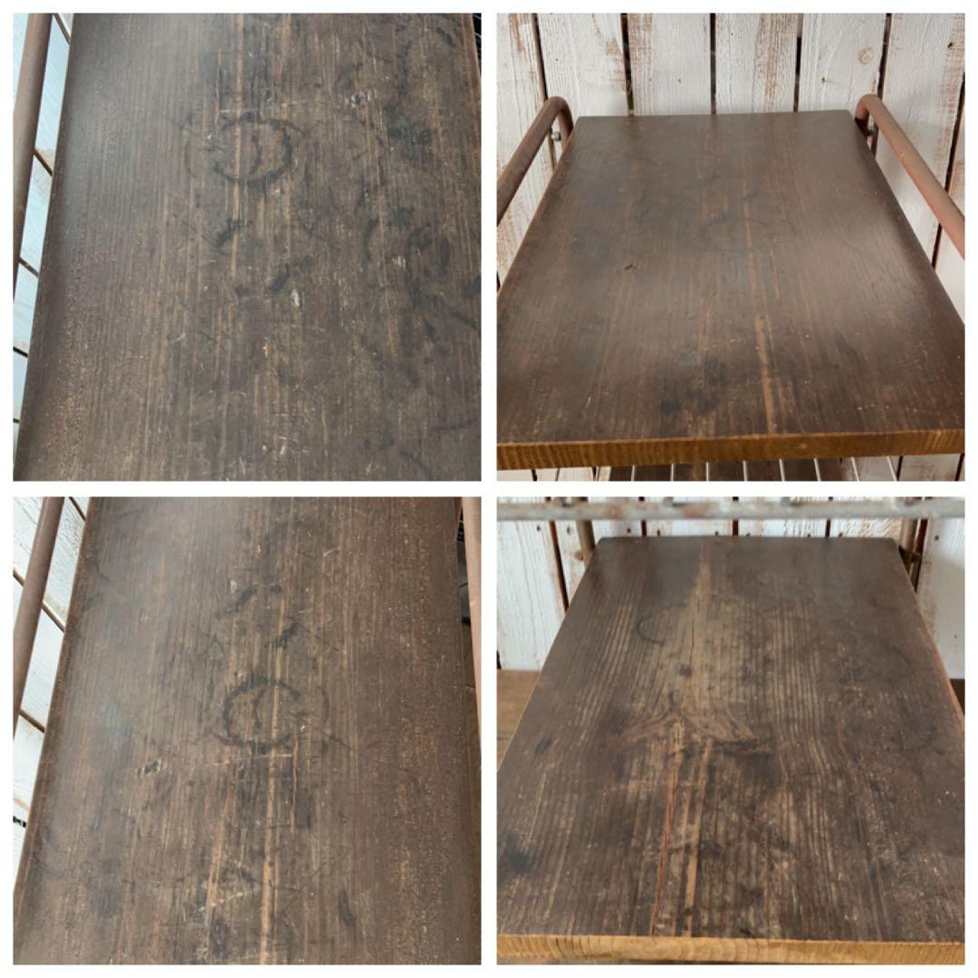 ヴィンテージ　三段　キャスター付き　ワゴン　飾り棚