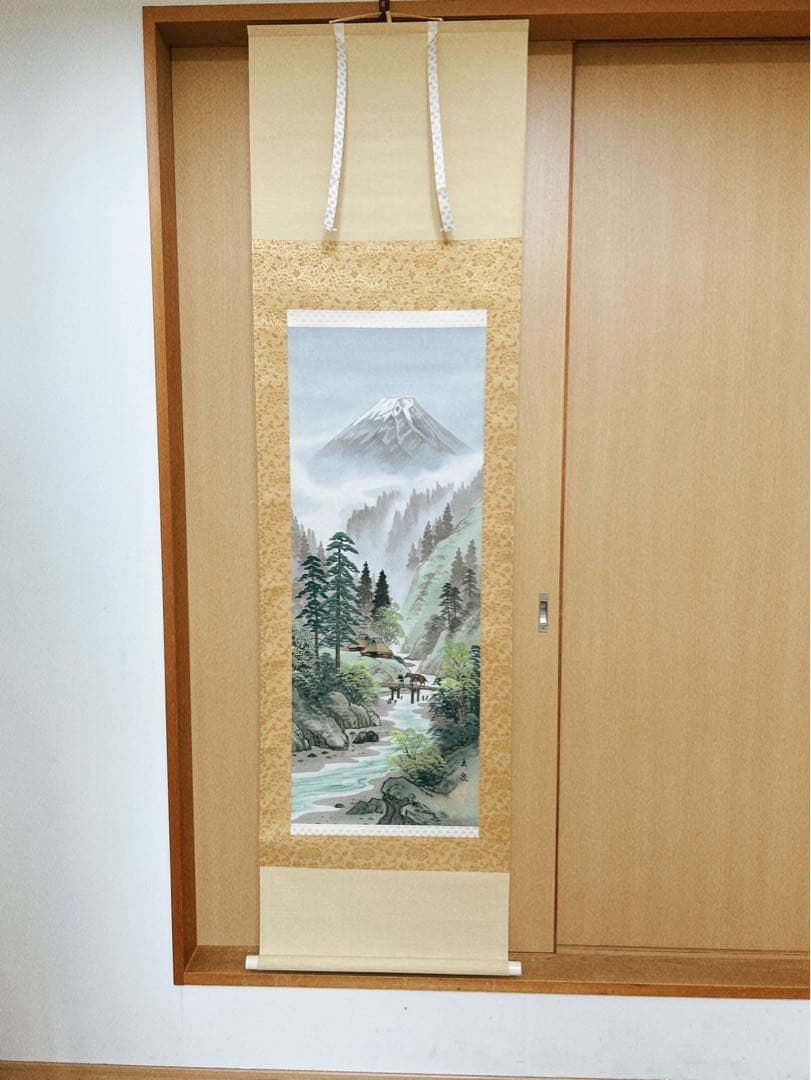 富嶽仙境 青木玉泉作 掛軸