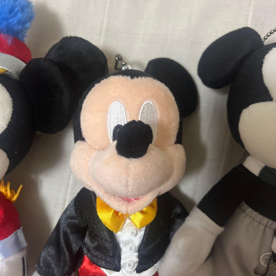 【あ ページ】ディズニー ミッキーマウス ぬいぐるみバッジ 3点セット