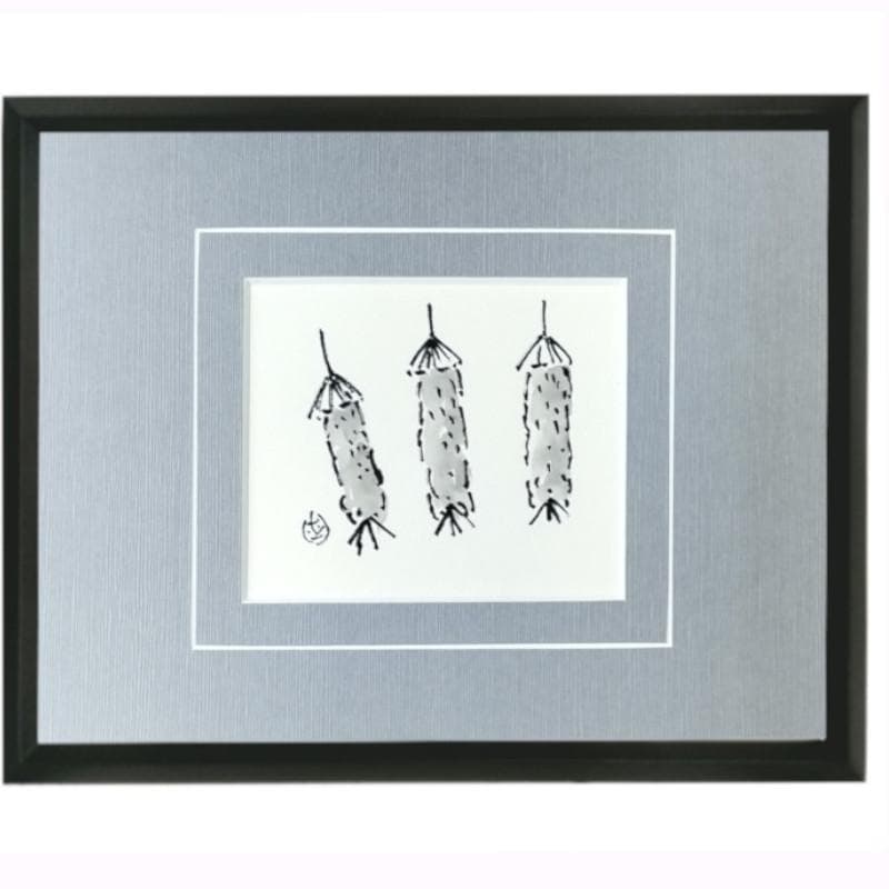 ☆坂本直行☆「 題名不明 」ペン画　インチサイズ　未使用！