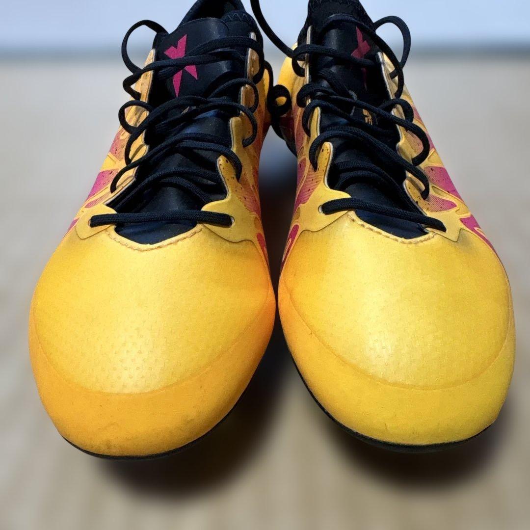 adidas サッカーシューズ イエロー/ブラック/ピンク　取り替え式