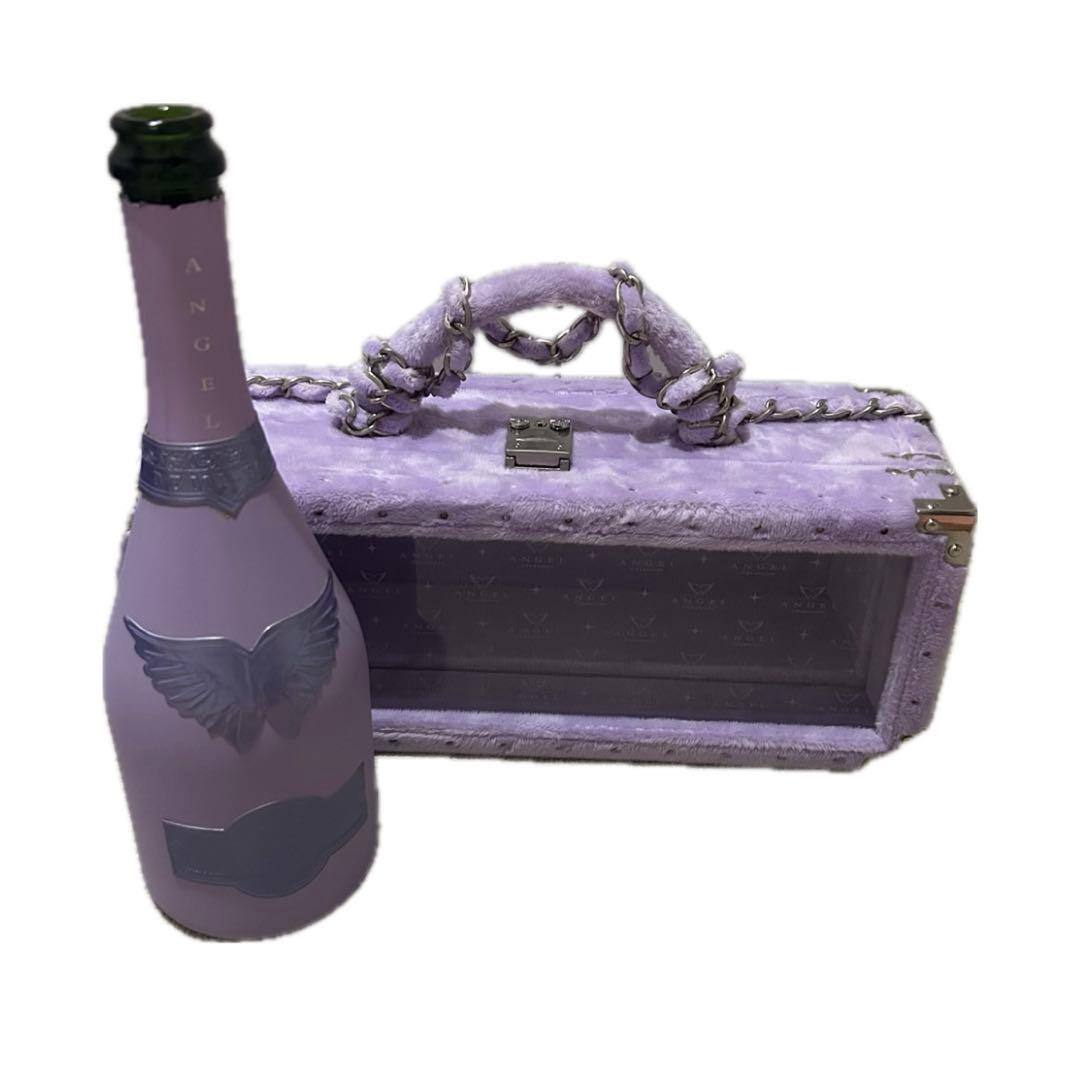 エンジェルシャンパン　ハロウィン　パープル　ファー　空き瓶付き