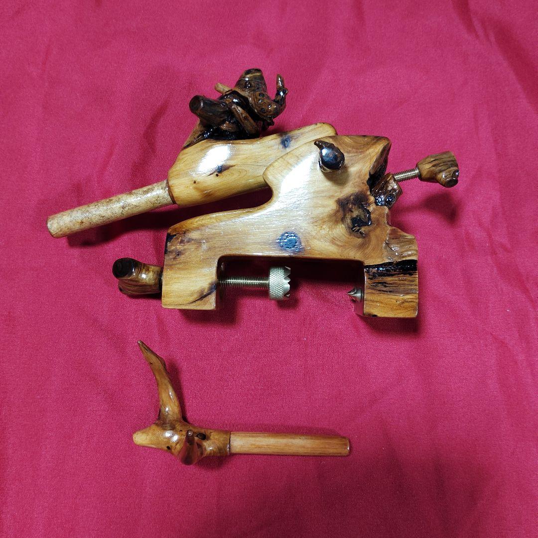 ヘラブナ釣り万力・(師光作)杜松 万力・杜松竿枕・239