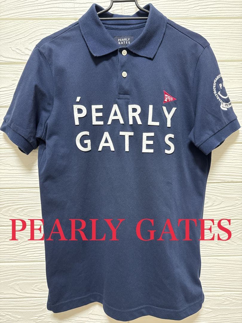 PEARLY GATES 刺繍ロゴ付き ポロシャツ