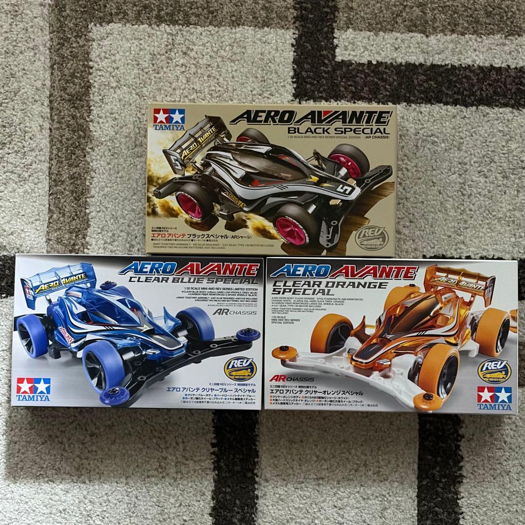 ミニ四駆 限定 エアロアバンテ ブラックスペシャル・メタリック 含む 6台セット