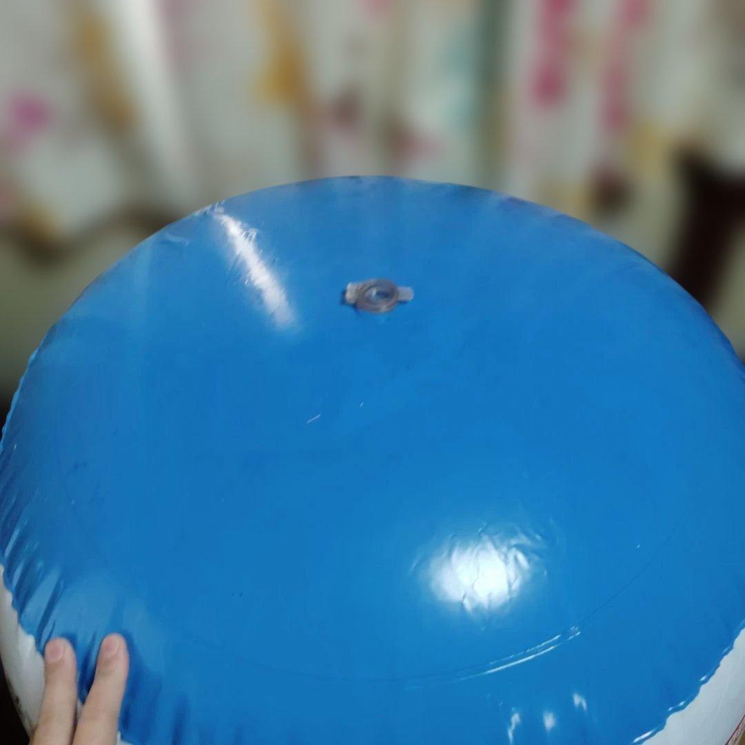 ギラギラ爺夏　サメのキャラクター ビニール装飾品 約高さ120cm×幅150cm