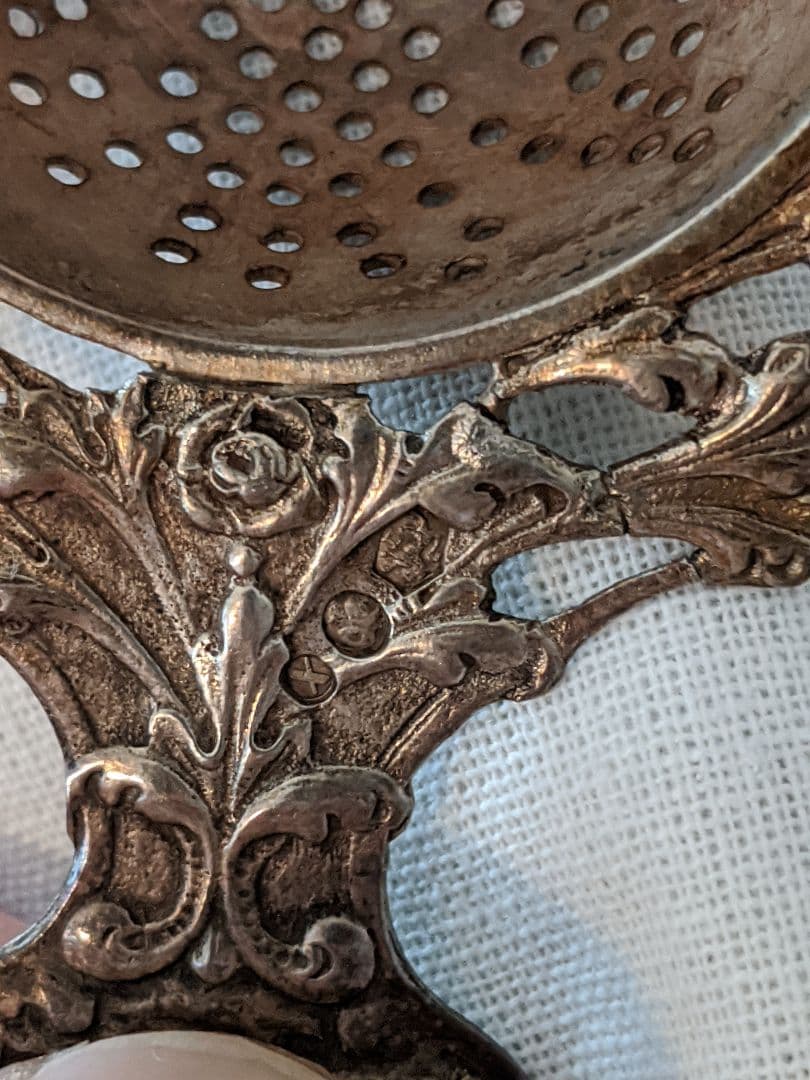 ティー ストレーナー シルバー アンティーク 銀製 茶こし