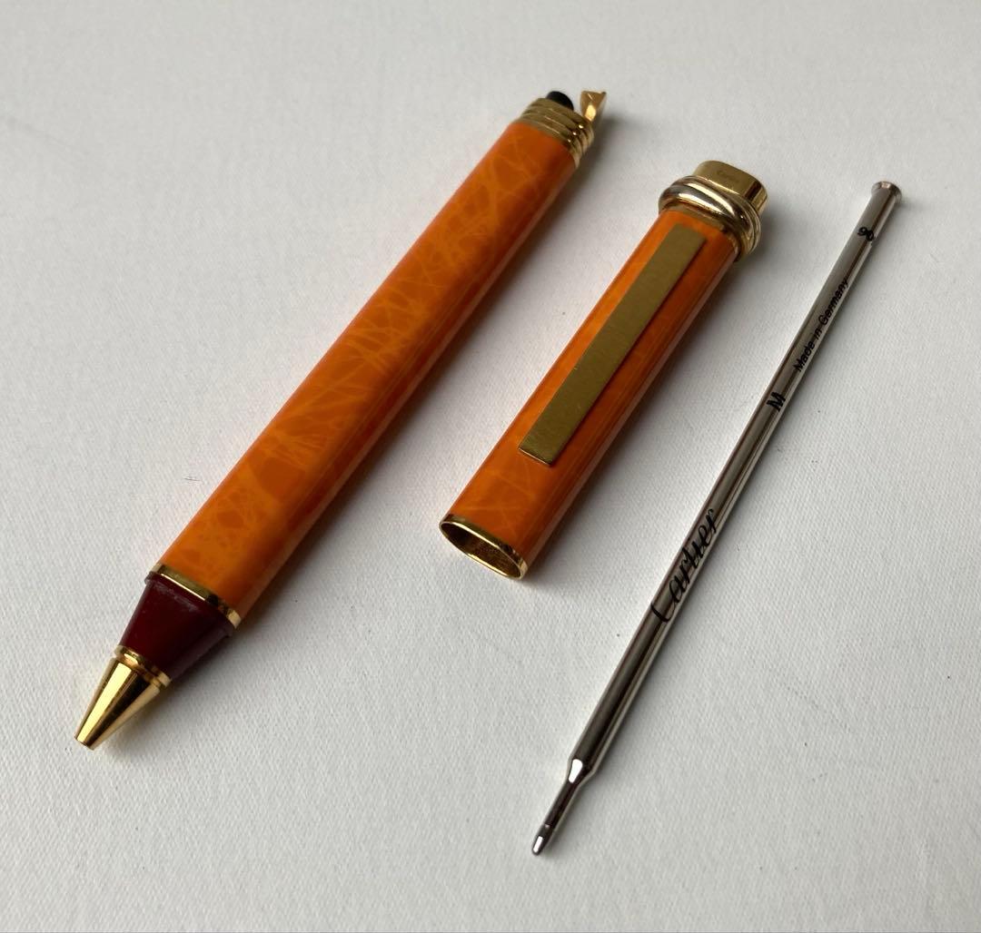 カルティエ　ヴィンテージ　トリニティ　ゴールド　オレンジ　セパレート　ボールペン