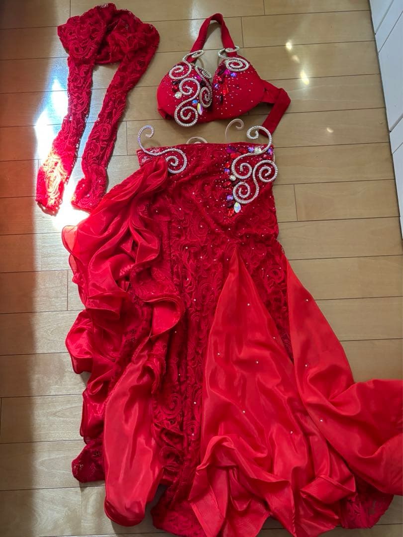 POLINA ベリーダンスセットアップ レッド