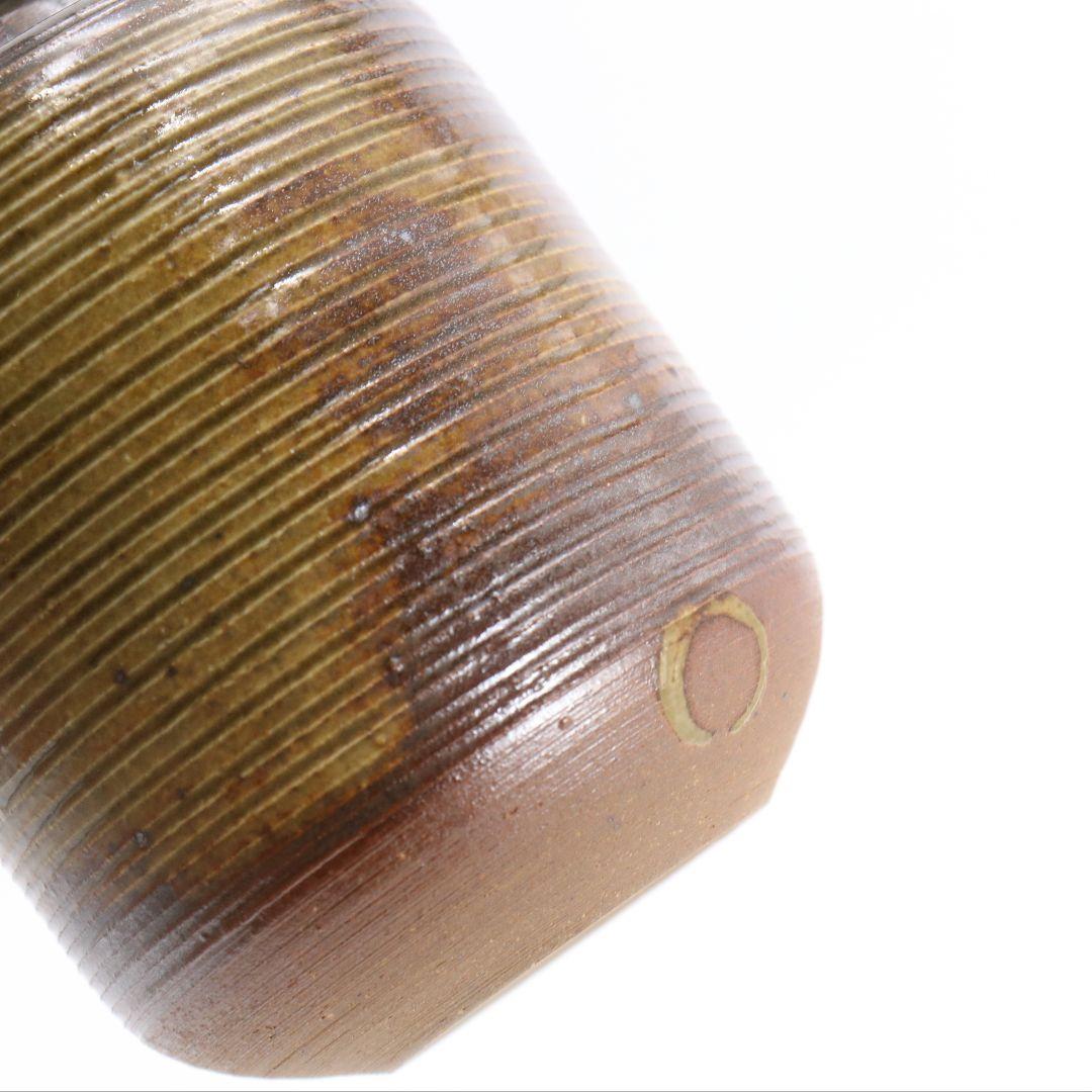 渡辺伸治作 大名物 円乗坊肩衝写 茶入 茶道具 仕覆 共箱　C384　Z1