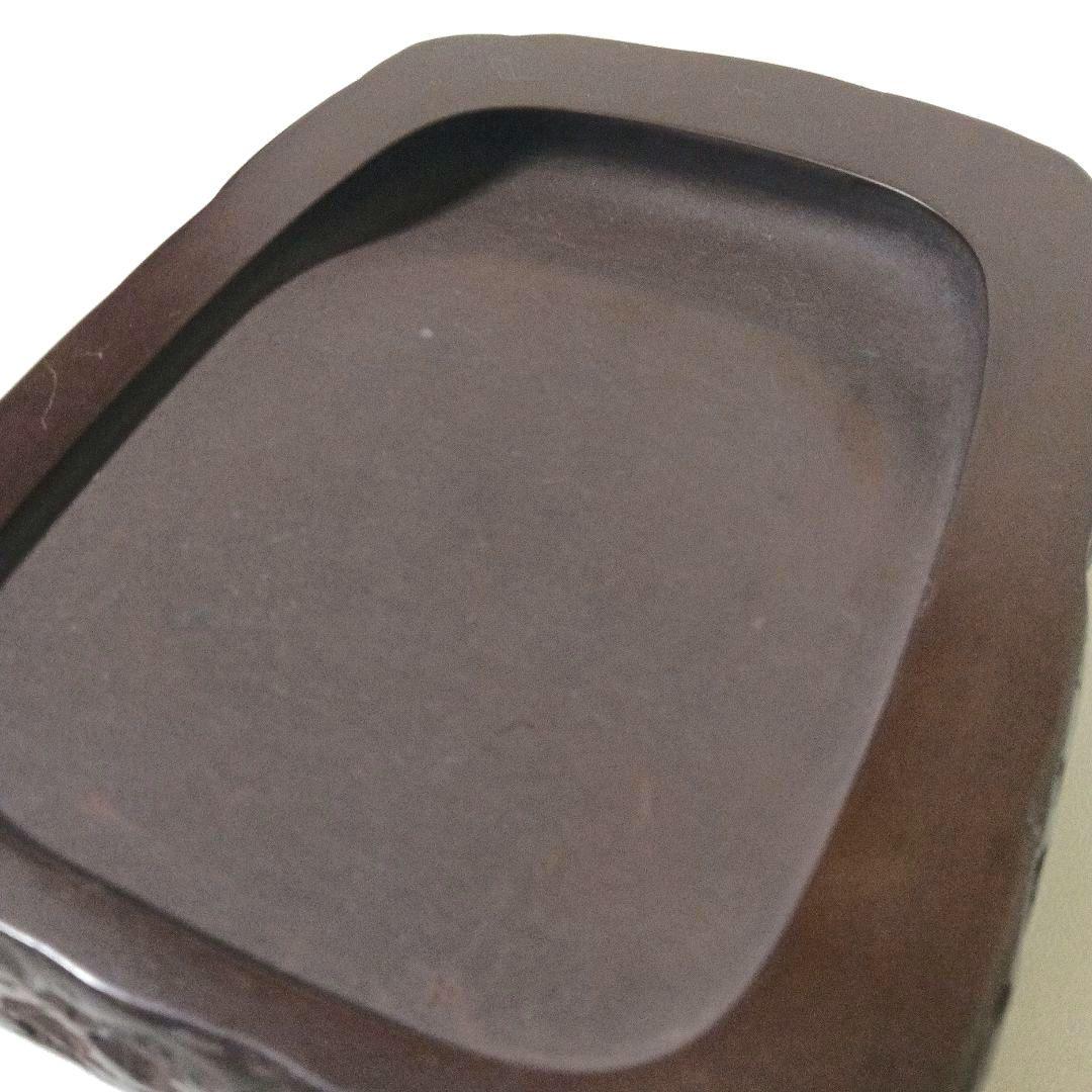 美品 赤間硯 名工 堀尾信夫 野面硯 赤間関硯