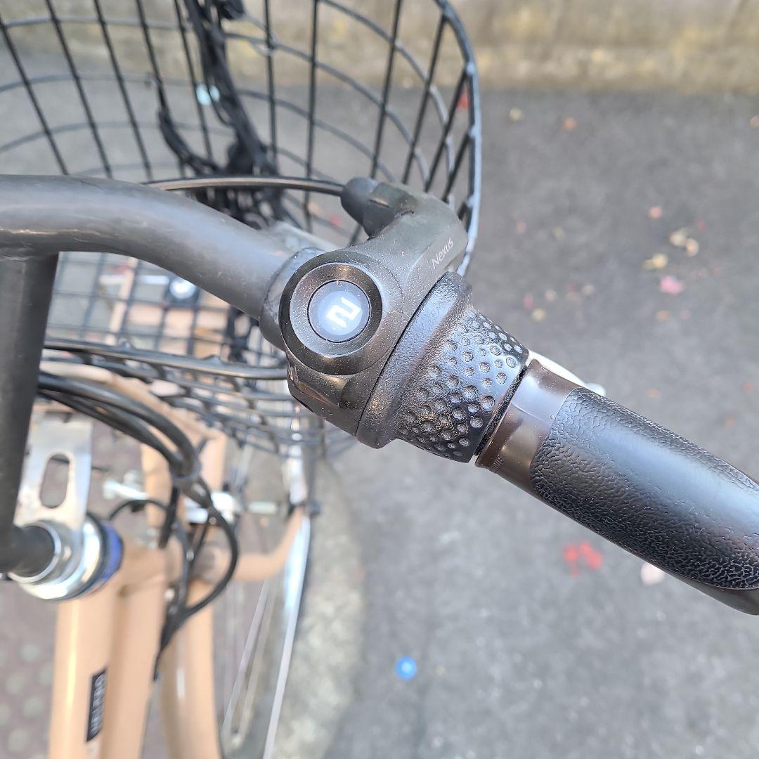 電動アシスト自転車 ベージュ 前カゴ付き