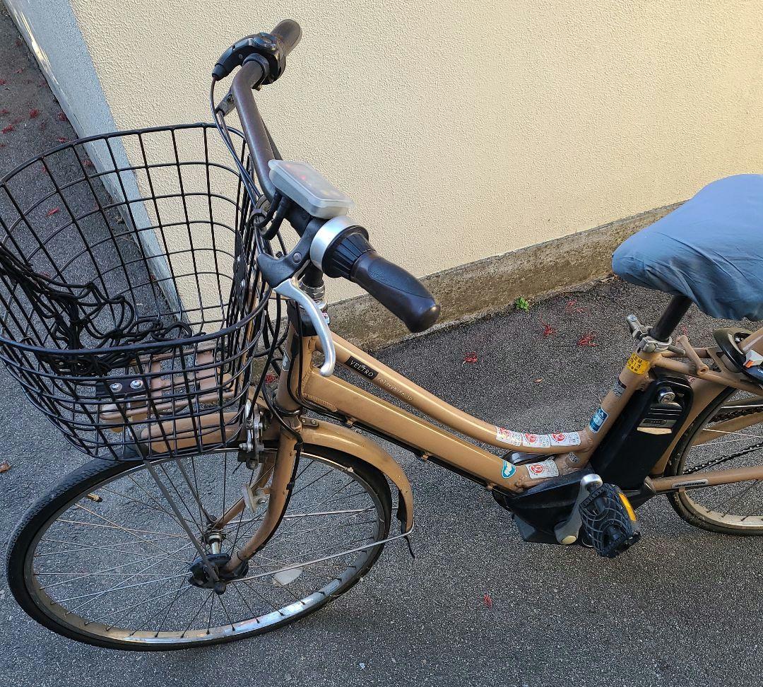 電動アシスト自転車 ベージュ 前カゴ付き
