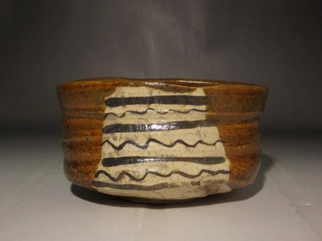 古織部茶碗　「末廣」武者小路　官休庵十三代有隣斎花押の逸品 s399