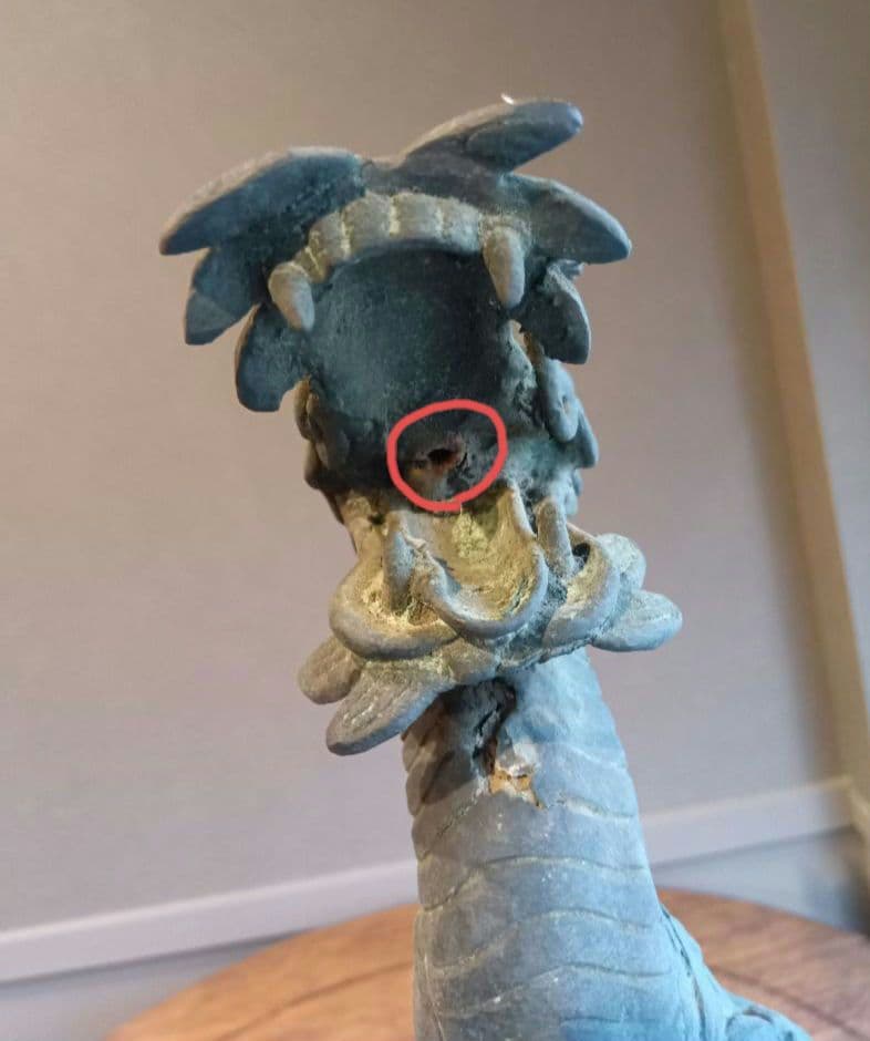 吐水龍　青銅製　彫刻　アンティーク　骨董　龍　龍神　水神　神社