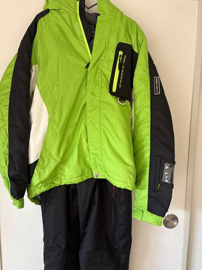 DREAMFLY スキーウェア Mサイズ 緑/黒