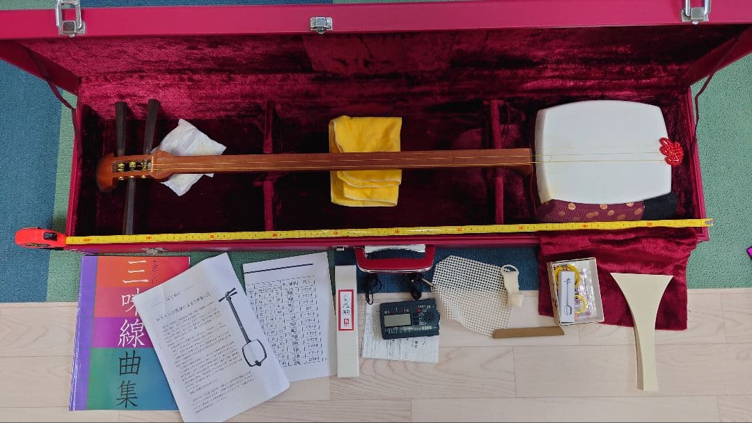 三味線 和楽器 弦楽器 本体 ハードケース 付属品付