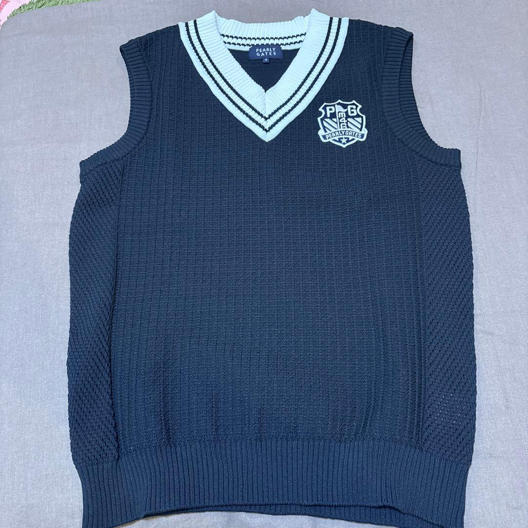 PEARLY GATES ネイビー Vネックベスト サイズ4