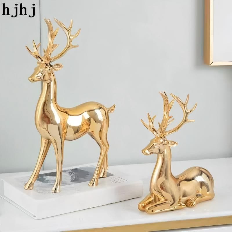 金彩の招財鹿：リビング・玄関・店舗に映える開運インテリア