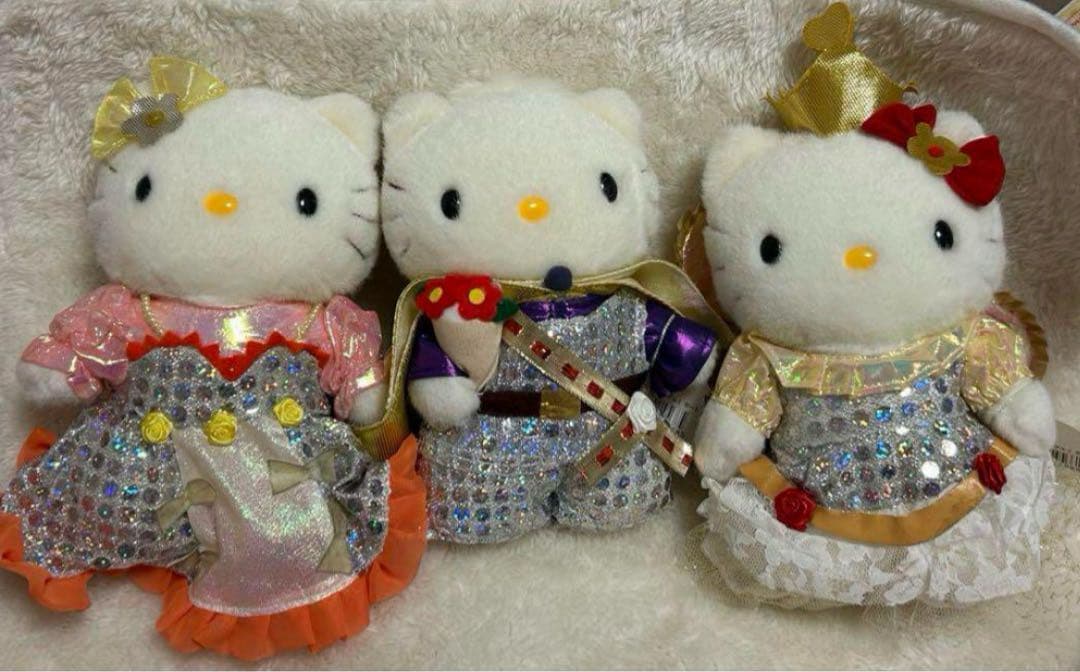 ハローキティ ミミィ ダニエルぬいぐるみ ドレス3体セット激レア