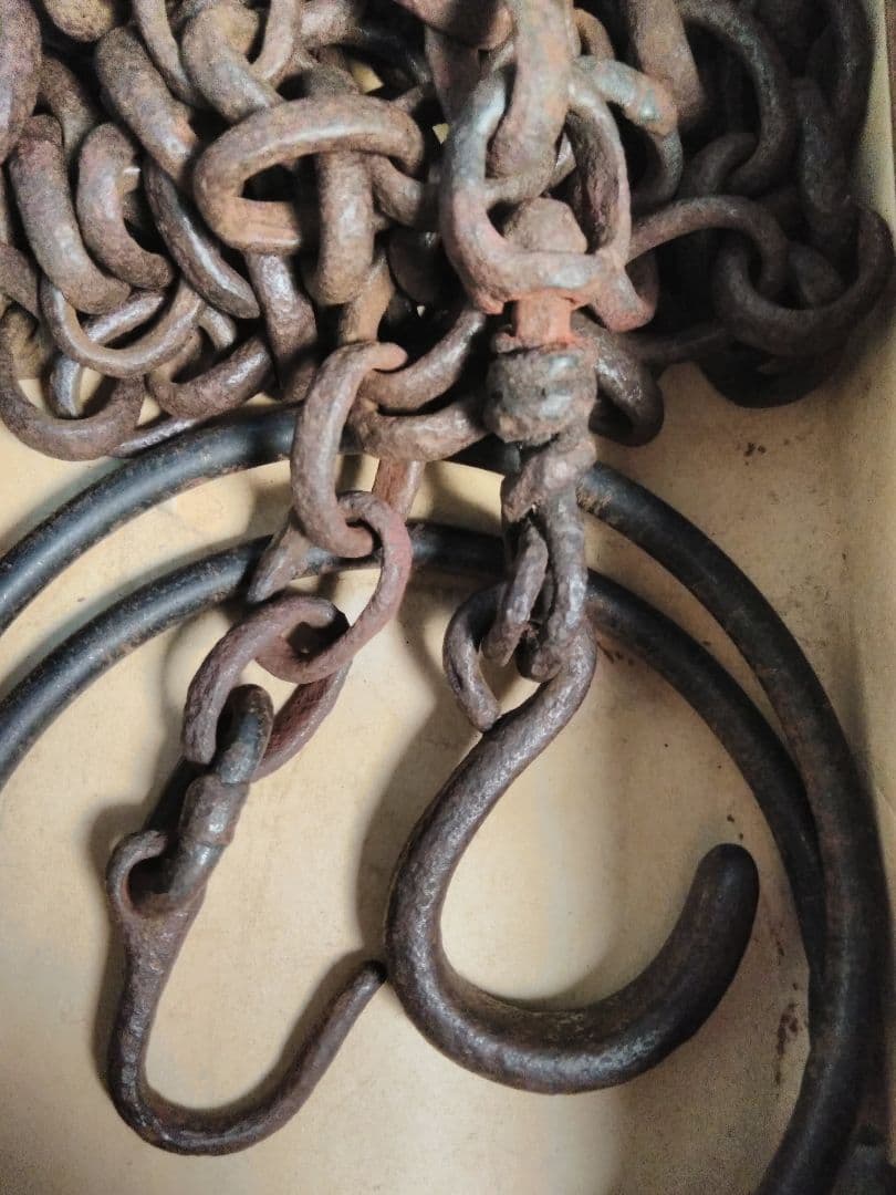 時代の釣り釜用、鎖と燗
