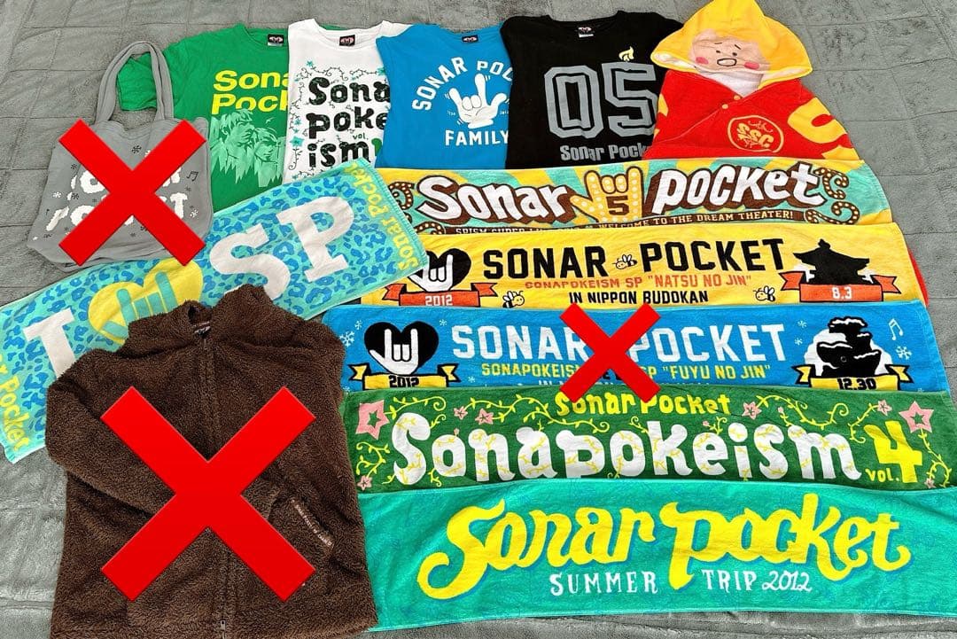 ソナーポケット　ライブグッズ　タオル　Tシャツ　ポンチョ　(バラ売りOK)