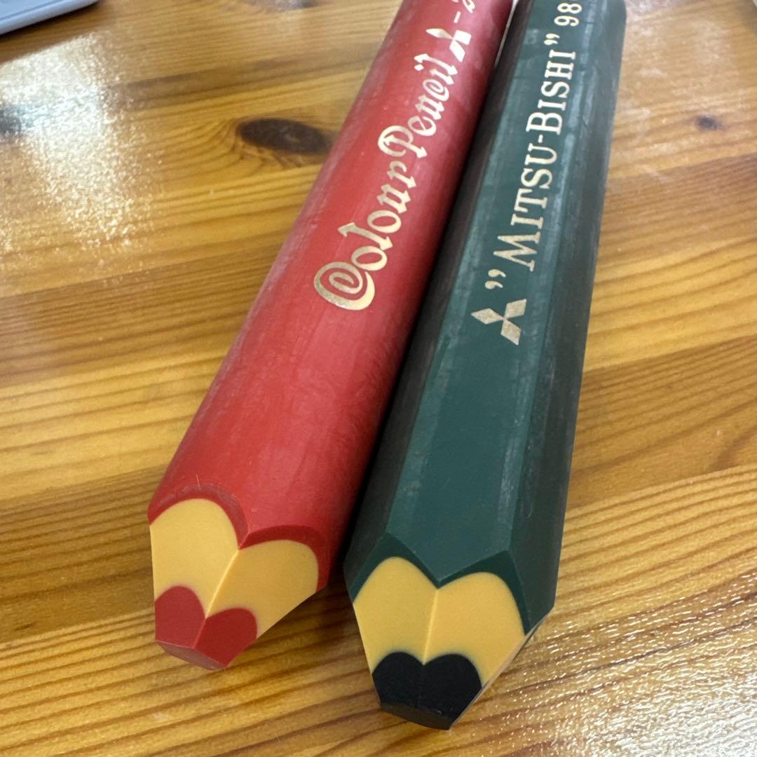 三菱鉛筆　鉛筆型巨大消しゴム　未使用2本セット昭和レトロ