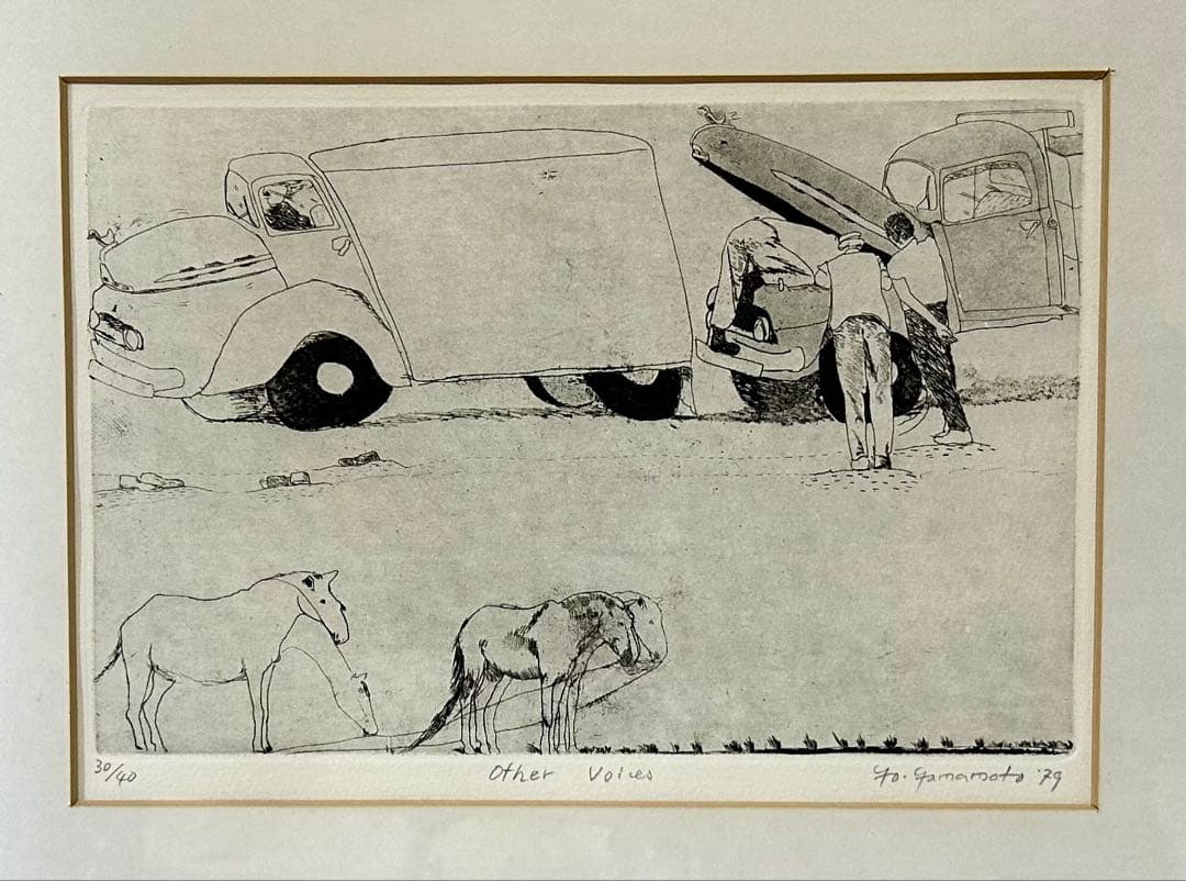 山本容子　銅版画　Oter Voices